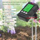 6 in 1 Digital Soil Tester PH Meter Fertility Soil Moisture Sunlight Ambient Humidity Temperature Monitor Detector Garden Soil Analyzer