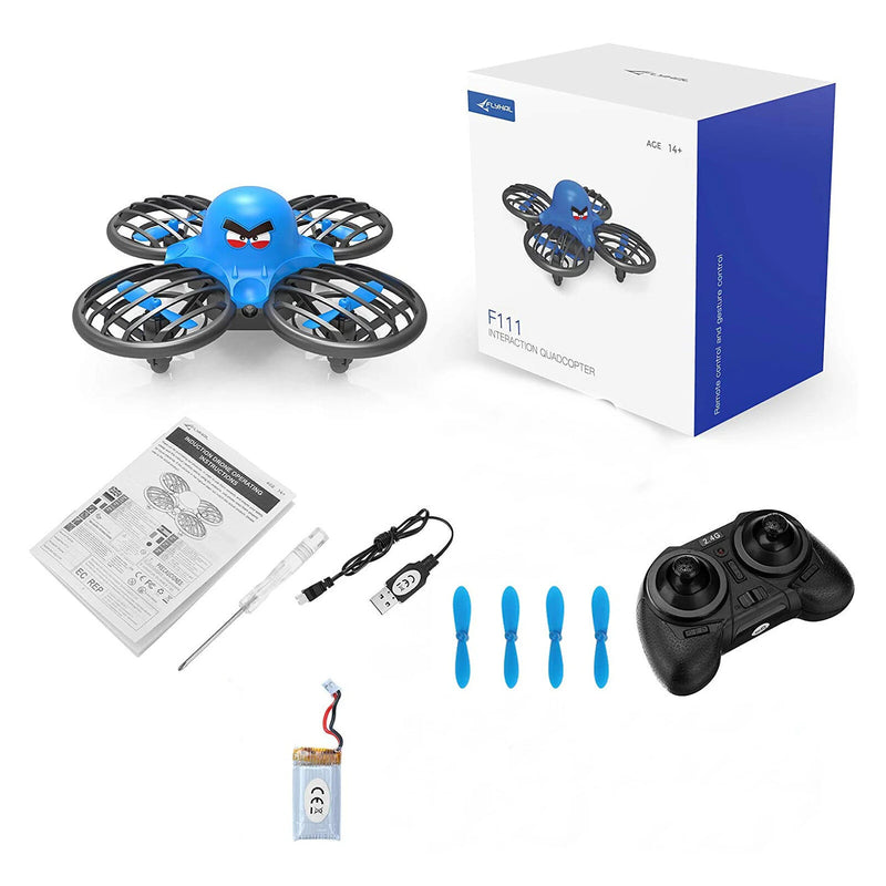 Eachine & FLYHAL F111 Mini Altitude Hold Mode 360 Stunt Tumbling Colorful LED Lights Grid Full Protection Child Gift RC Toys Drone Quadcopter RTF