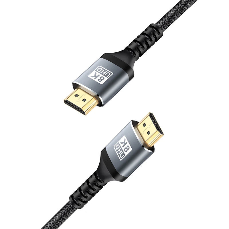 Bakeey 8K/60Hz 4K/120Hz HD2.1 Cable 48Gbps High Speed Audio Video Connector Cable HD-compatible 8K 4K Ultra HD Line 1M/2M/3M Long for Xbox PS5 TV Projector