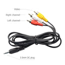 Eachine 3.5mm to 3 RCA AV Cable, 1.5m Male Jack to Triple RCA Audio Video Input Output Adapter Wire, Universal for FPV Goggles EV100 Receiver Monitor DVR Projector