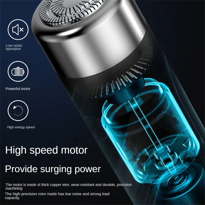 Portable Mini Electric Shaver USB Rechargeable Men's Hair Trimmer Beard Razor Men Shaver Face Body Shaver IPX5 Waterproof