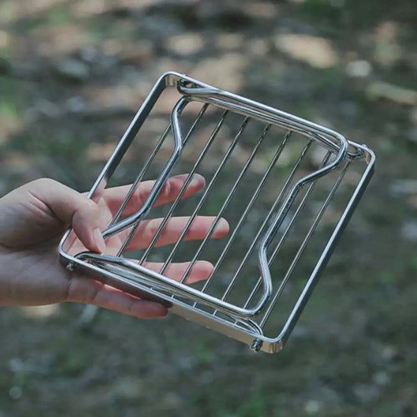 Outdoor Portable Foldable Stove Stand Rack Camping Pot Bracket Holder Gas Stoves Burner Bracket Travel BBQ Barbecue Accessories