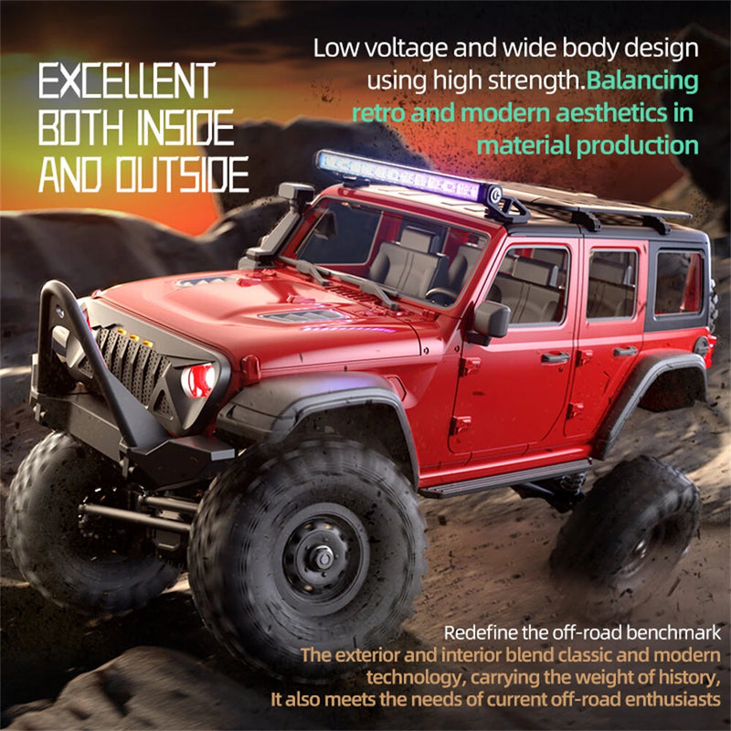 HB Toys RTR R1604/5/6 1/16 2.4G 4WD RC Car Full Proportional Rock Crawler LED Light Off-Road Climbing Truck Vehicles Models Toys