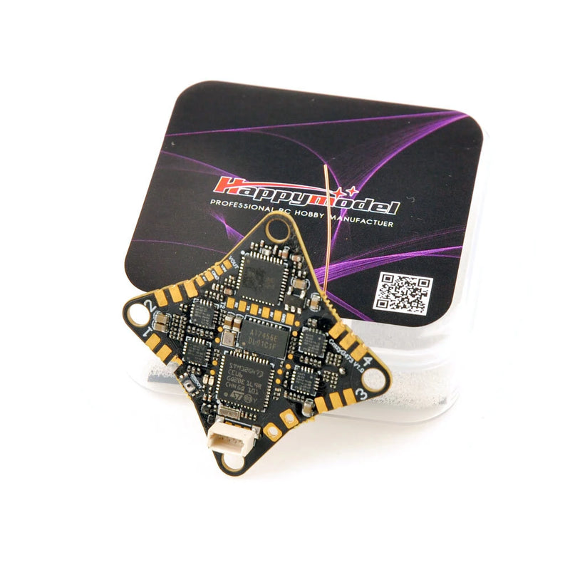 Happymodel CrazyG473 V1.0 AIO 5IN1 Flight Controller Built-in 1S 5A ESC UART ELRS and 5.8G Openvtx for 65mm 1S Micro RC Whoops FPV Racing Drones