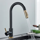 304 Stainless Steel Pull-out Faucet Straight Nozzle Kitchen Pull-Out Faucet with Sprayer Mode Steam Mode