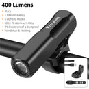 WEST BIKING 1000LM Bicycle Headlight 8 Lighting Modes Aluminium 4500mAh Power Bank Type-C Rechargeable Waterproof Flashlight for MTB Road Cycling