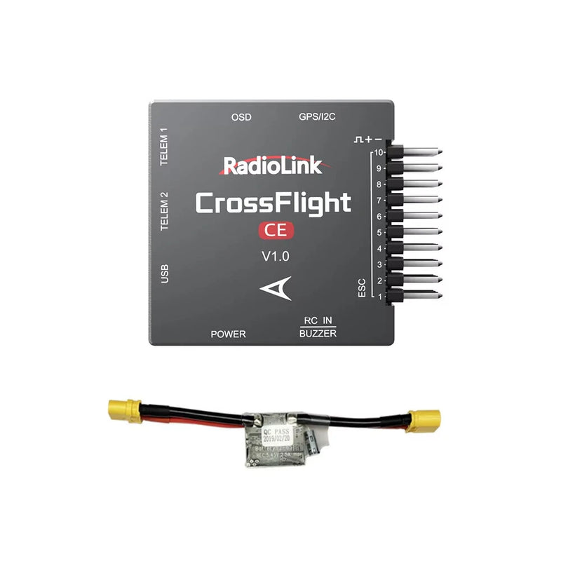 RadioLink CrossFlight-CE Flight Controller 2-12S 10 PWM FC High Dynamic for RC Airplane Fixed Wing Helicopters