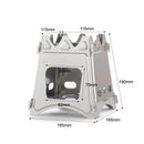 Portable Outdoor Wood Camping Barbecue Wood Stove Camping Portable Folding Card Stove Titanium Alloy Stove Titanium