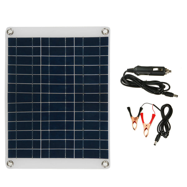 20W 12V/5V Polycrystalline Solar Panel Kit Battery Charger Portable Solar Panel for Car Boat Van