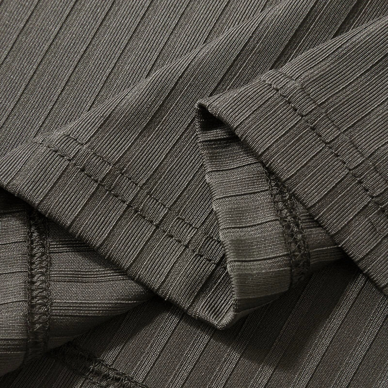 INCERUN Mens Solid Color Rib Knitted Crew Neck T-Shirt Comfortable Breathable Short Sleeve Tshirt for Summer