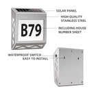 Solar Light Door Number Light Outdoor Digital Light Waterproof LED Indicator Light Home Entrance Courtyard Wall Light