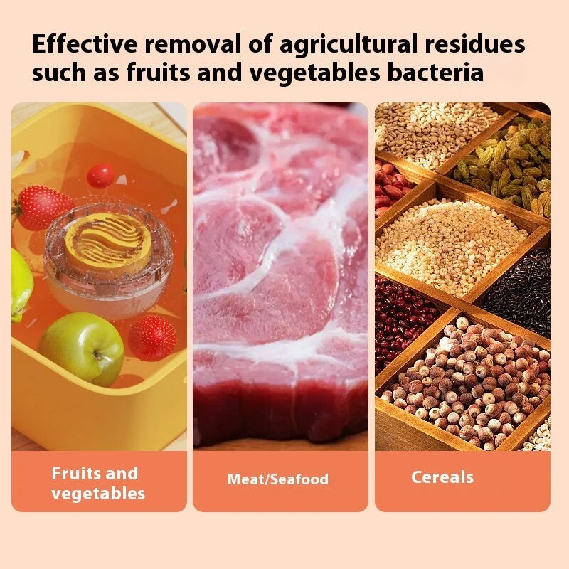 Multifunctional Cordless Fruit And Vegetable Cleaning Purifier Food Cleaning Machine Sterilization And Pesticide Removal Disinfection Machine