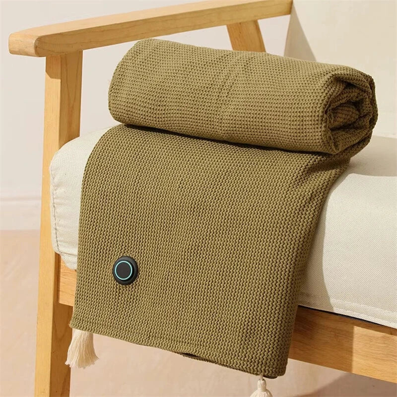 TENGOO Electric Heating Shawl USB Charging Warm Blanket Portable Outdoor Camping Thermostatic Single Quilt 150*80CM Mattress Office Sleeping Cover Nap