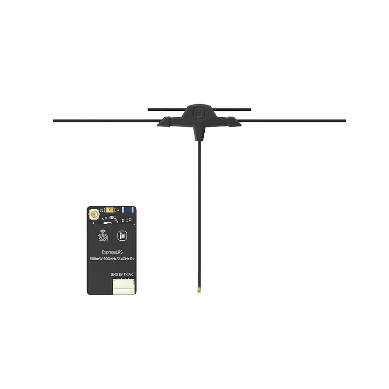 iFlight ExpressLRS 2.4GHz/900MHz ELRS 100mW/500mW Dual-band RX Receiver Single Antenna for FPV Racer Drone