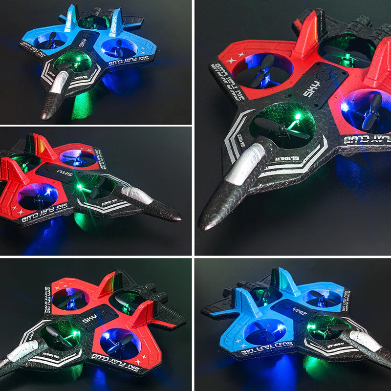 YLR/C S83 2.4G EPP Glider Altitude Hold Mode 360 Roll 4 Motors 4CH LED RC Drone Airplane Quadcopter Stunt Fighter RTF