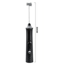 Comfook Rechargeable Handheld Milk Frother with 3 Speed Settings 3 Whisk Heads for Coffee, Egg & Baking
