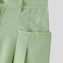 INCERUN Mens Solid Pleated Design Casual Straight Pants Casual Comfortable Wide Legged Long Pant with Pockets