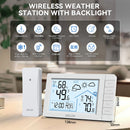 BALDR Weather Station Digital Thermometer Hygrometer Clock Small Weather Station Electronic Thermometer And Hygrometer With Temperature Humidity Time And Week Function