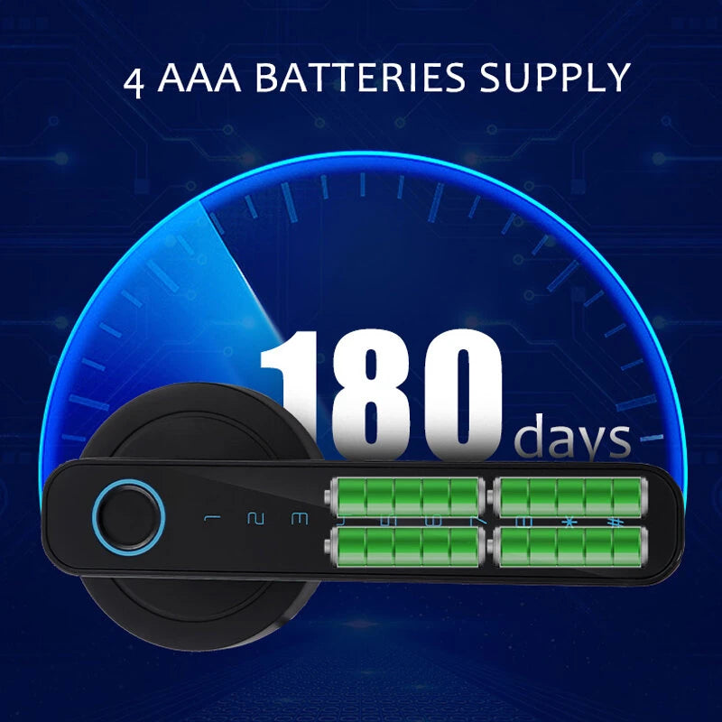 Tuya Smart Door bluetooth Lock Intelligent Anti-theft Door Lock Dynamic Password APP Fingerprint Key Unlock Home Lock