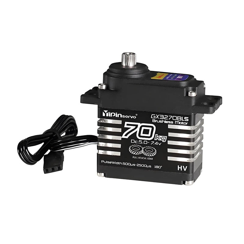 YIPINSERVO GX3270BLS 25T 180/270 70kg High Torque Magnetic Induction IP68 Waterproof Digital Servo for 1/8 1/10 RC Cars