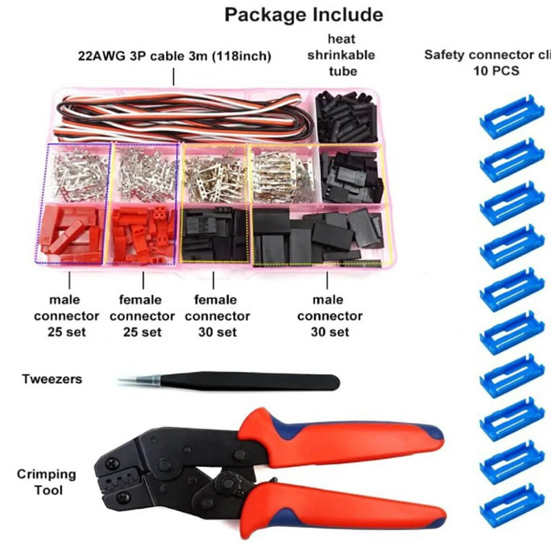 55 Set Server Plug Connector Female Crimp Pin Cable Kit Compatible JST SYP