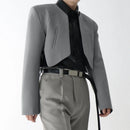 INCERUN Mens Blazer Simple Fashion Design Cut Off Suits Coats Solid Color Long Sleeve Blazer Casual Male Clothing Top