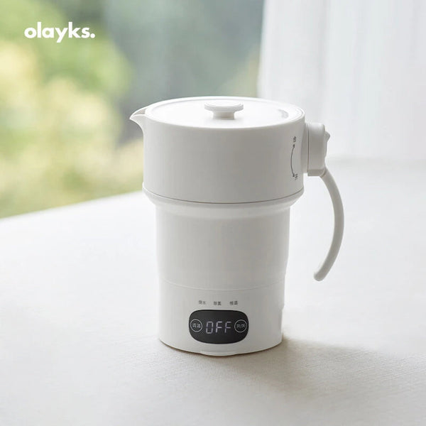 olayks Portable Folding Electric Kettle 0.6L Home Portable Travel Electric Kettle Insulation Kettle