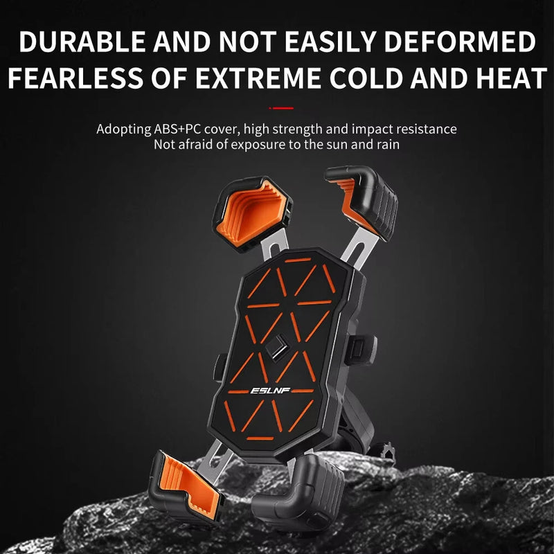 ESLNF Universal 4.5-7.2 inch Bike Phone Holder Hold Firmly Motorcycle Handlebar Phone Navigation Frame Mount