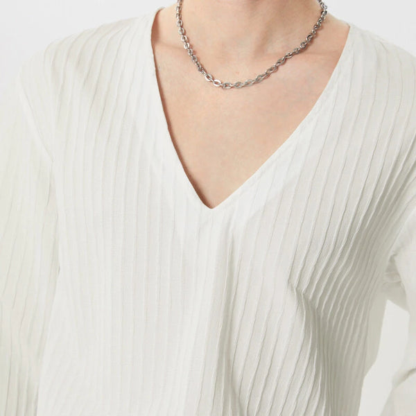 INCERUN Men Fashion V-neck Long Sleeve T-shirt Comfy Loose Fit Solid Color Tshirt Top for Men Plus Size, Spring Fall