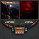 NICRON H15T 500LM High Brightness Headlamp Spot/Flood Double-Swich LED Flashlight LED Light Portable Waterproof Dual-Fuel Headlamp