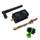 High Power 200mw 500mw 1W 5.5W Adjustable VTX FPV Transmitter with 1200TVL Analog FPV Camera 5.8G 48CH Dual Cooling Fans 7-36V FPV Transmitter Long Distance Wireless Image Transmission SmartAudio TBS Support for FPV Racing Drone RC Airplane Fixed Wings