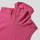 INCERUN Mens Tank Tops Fashion-forward Males Solid Color Knitted High-necked Vest Summer Comfy Sleeveless Men's Top Clothing