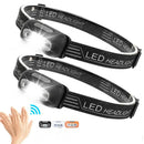 Outdoor Intelligent Sensing Headlight USB Charging Strong Bald Headlight LED Night Fishing Portable Night Running Light