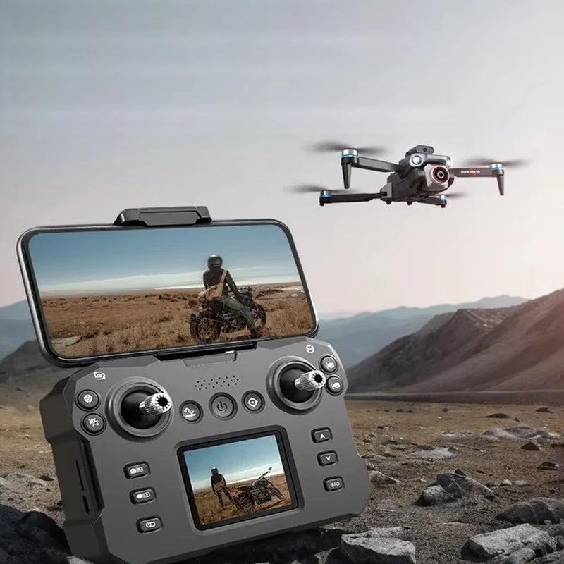 XKJ K6 MAX WiFi FPV with LCD Screen Controller HD Dual Camera Servo Gimbal 360 Obstacle Avoidance Brushless Foldable RC Drone Quadcopter RTF