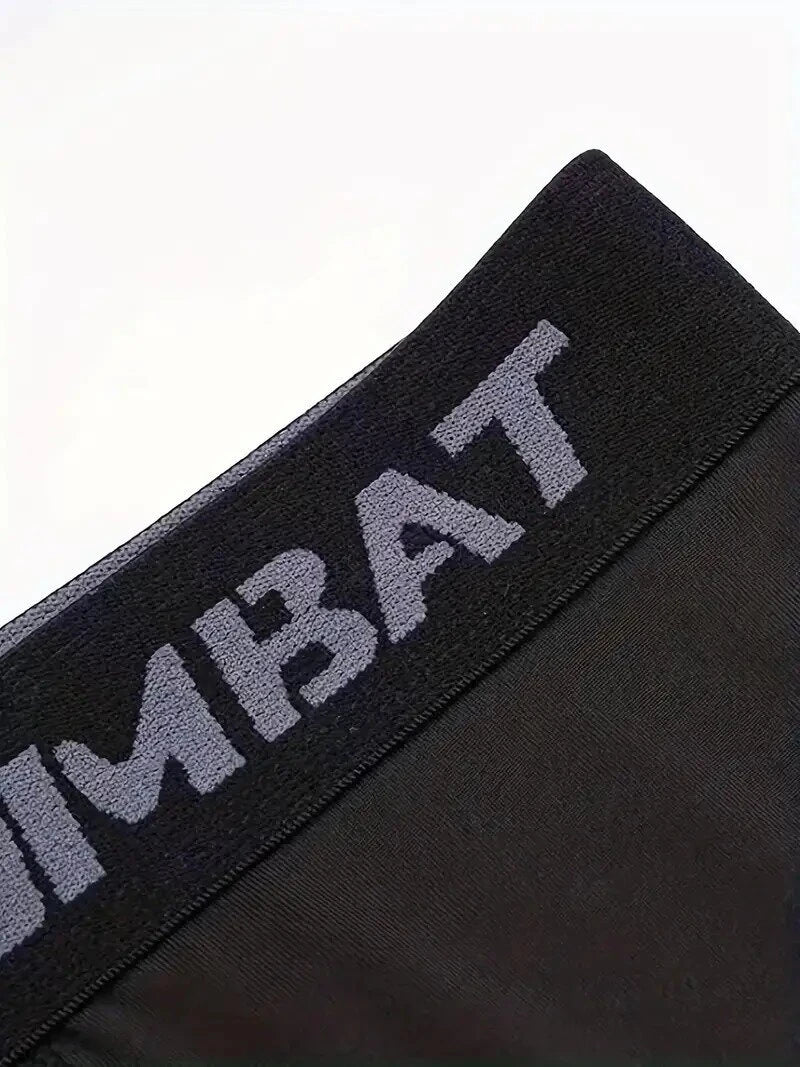3 Pack Running Shorts Gym Workout Athletic Training Compression Underwear Cool Quick Dry Men's Underwear Long Leg Boxer Shorts