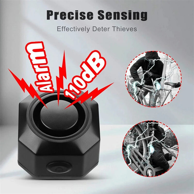 XANES 110dB Bicycle Anti-theft Alarm Lock Wireless Control 70m Range 180 Days Standby USB Rechargeable Waterproof Vibration Alarm for Electric Scooter Bicycle Motorcycle Security Device