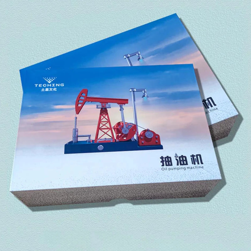 TECHING DM601 Metal Pumping Unit Oil Pump Jack Model Assembly Kit DIY Educational Science Discovery Toys Kids Children Gifts