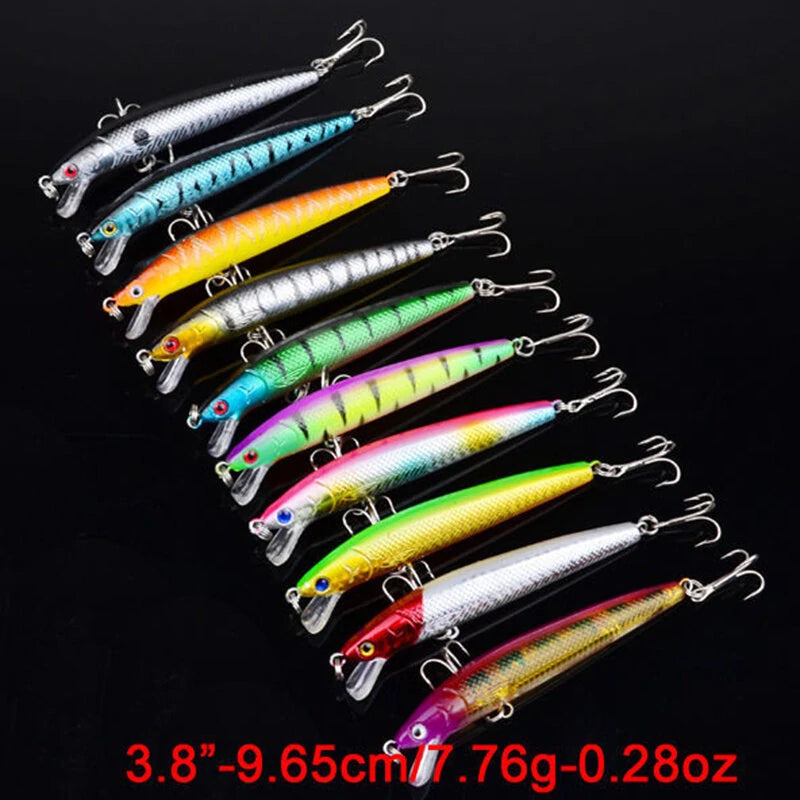 ZANLURE 20pcs Set 3D Eyes Bass Shape Fishing Crankbait Kit Hard Lures Freshwater Saltwater Japan Sea Fishing Lures