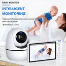 ABM501 5 Inch WIFI IP Camera Baby Monitor Video Babyphone Camera PTZ Zoom Night Vision Temperature Sensor Lullaby 24H Battery WiFi-Free Secure Connection