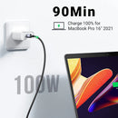 Pobod 100W Type-C to Type-C Cable 10Gbps Fast Data Transmission Support 4K/8K Display 0.5M/1M/2M Long for Phone Tablet TV