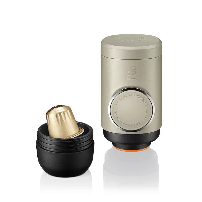 WACACO Minipresso NS2 18Bar Portable Espresso Maker Compatible with NS Original Capsules Manually Operated Small Handheld Coffee Machine for Travel Camping