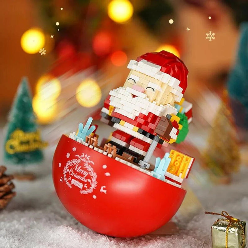 GQ 3014 701Pcs Santa Claus Tumbler DIY Building Blocks Assembly Kit Creative Ornaments Christmas Gift for Children