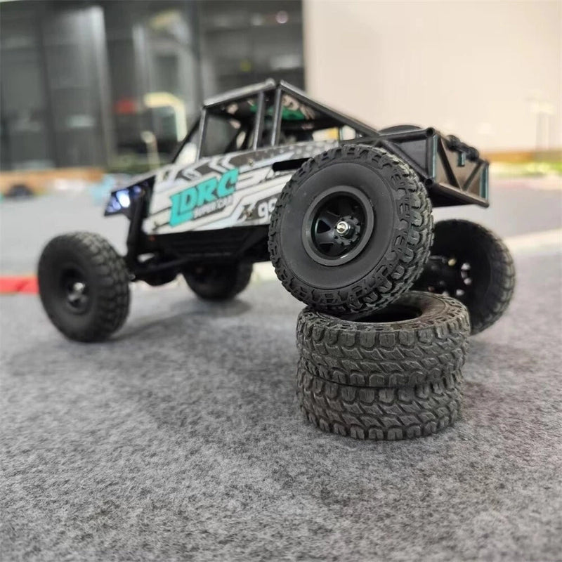 LDRC 18499 Waterproof Driving Version RTR 1/18 2.4G 4WD RC Car Rock Crawler Pipe Rack Off-Road Climbing Truck LED Light Full Proportional Vehicles Models Straight Bridge Axle Toys