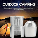 IPRee Aluminum Water Canteen Cup Wood Stove Pouch Set Portable Military Canteen for Outdoor Camping Survival Experience Hiking Backpacking