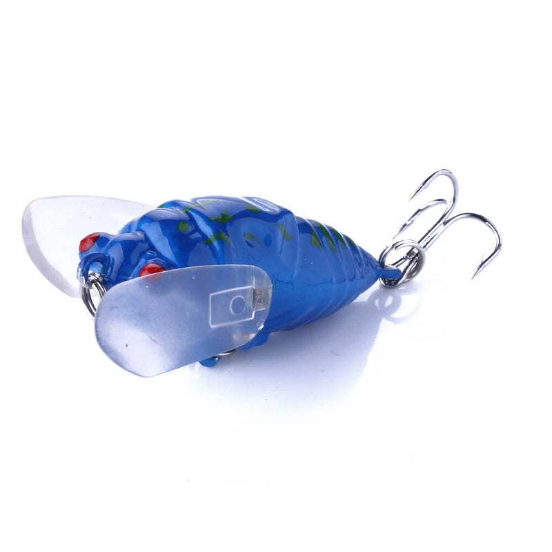 ZANLURE 8PCS Perch Insect Fishing Lures 6.4g 4cm Treble Barb Hooks Artificial Bait for Fishing