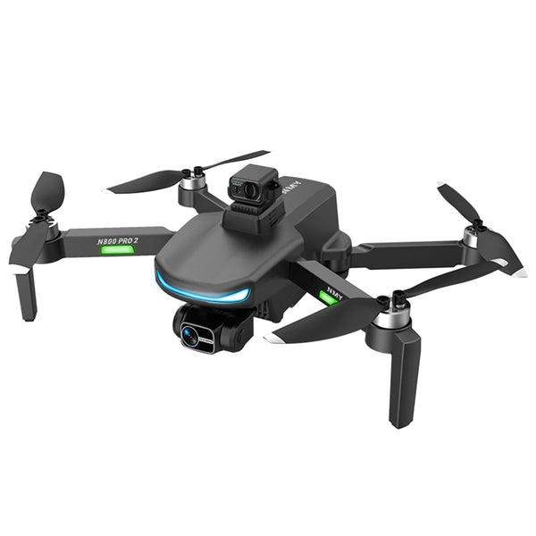 LYZRC N800 PRO 2 GPS 5G WiFi FPV with 4K ESC HD Dual Camera 3-Axis Mechanical Stabilization Gimbal 360 Obstacle Avoidance Brushless Foldable RC Drone Quadcopter RTF