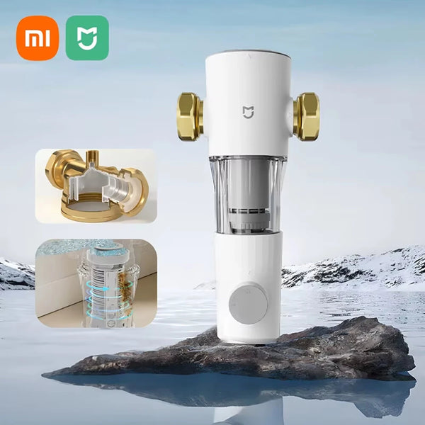 XIAOMI MIJIA Pre-Filter Whole House Water Filter System 7.5T/h High Flow Rate Freeze Proof Dual Filtration BPA-Free Backwashing