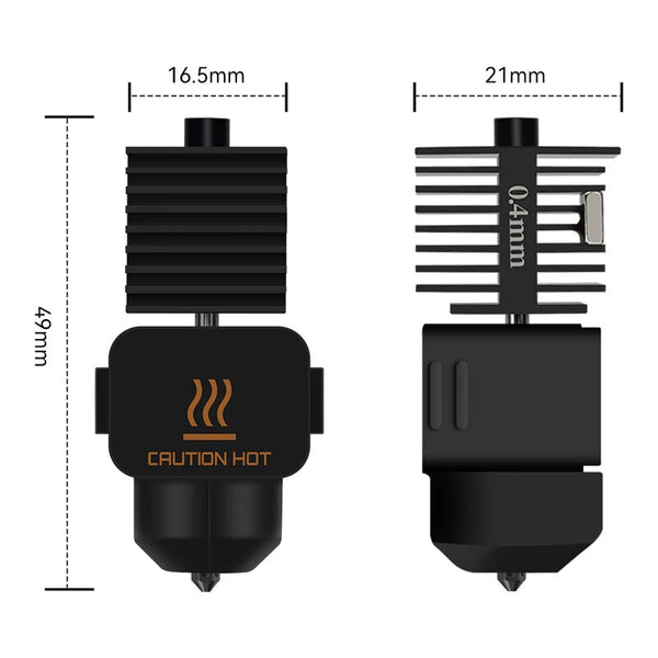 KINGROON For Bambu Lab A1 Mini Nozzle 3D Printer Upgrade Kit Stainless Steel Hardened Steel Quick Replacement High Precision 0.2mm 0.4mm 0.6mm 0.8mm for Fast Printing