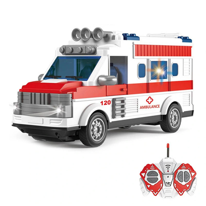 QH204 1/30 4CH 27HZ RC Car Mini Bus Chinese Vintage Classic School Bus Ambulance Toys For Boys