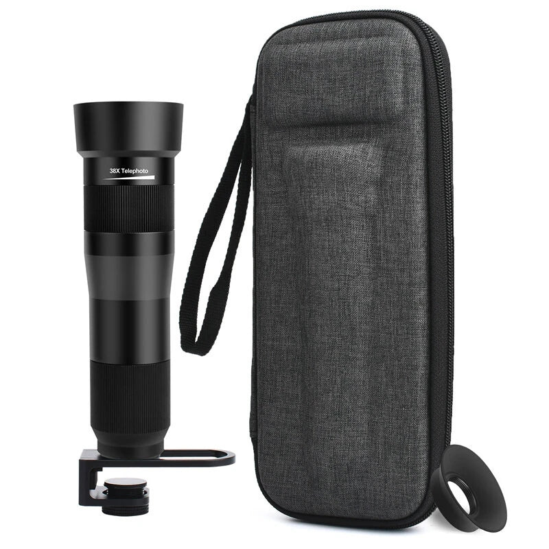 IPRee 38X HD Zoom Lens Phone Monocular Telescope with Tripod Smartphone Adapter for iPhone